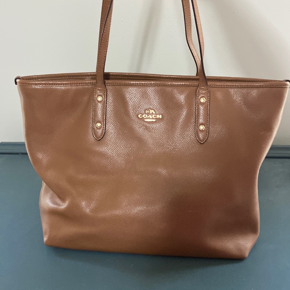 Coach brown leather handbag